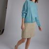 Rue Blanche Tricots | Pull Solux Rond 24P Turquoise