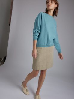 Rue Blanche Tricots | Pull Solux Rond 24P Turquoise