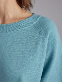 Rue Blanche Tricots | Pull Solux Rond 24P Turquoise