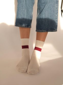 Rue Blanche Chaussettes | Chausse Bicol 24P Blanc