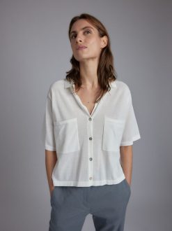 Rue Blanche Tricots | Haut De Chemise Dandel 24E Blanc