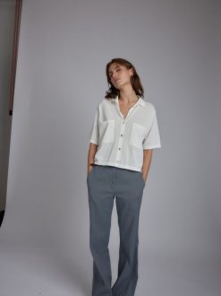 Rue Blanche Tricots | Haut De Chemise Dandel 24E Blanc