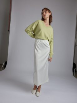 Rue Blanche Tricots | Pull Solux V 24P Citron Vert