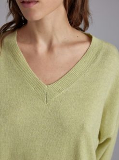 Rue Blanche Tricots | Pull Solux V 24P Citron Vert