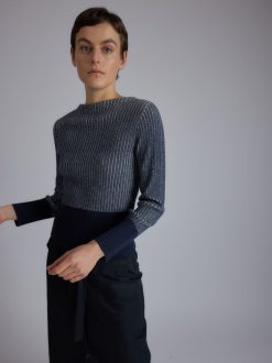 Rue Blanche Tricots | Pull Ribs Marin 24P Marine