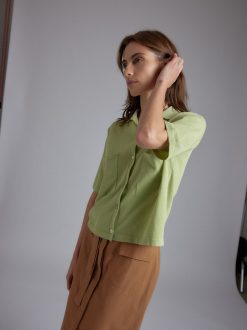 Rue Blanche Tricots | Haut Chemise Dandel 24E Vert