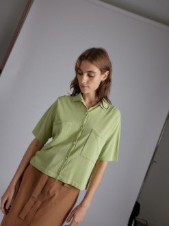 Rue Blanche Tricots | Haut Chemise Dandel 24E Vert