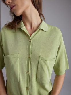 Rue Blanche Tricots | Haut Chemise Dandel 24E Vert