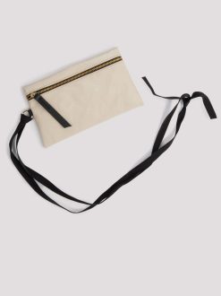 Rue Blanche Sacs | Pochette En Lin Molly Creme-Jack Gomme