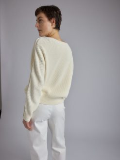 Rue Blanche Tricots | Pull Ribscott Sweat 24P Blanc Casse