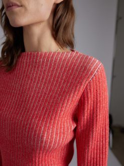 Rue Blanche Tricots | Pull Cotes Marin 24P Rouge