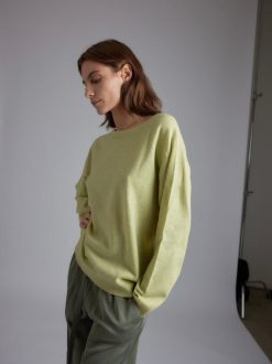 Rue Blanche Tricots | Pull Solux Rond 24P Citron Vert