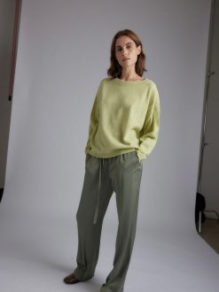 Rue Blanche Tricots | Pull Solux Rond 24P Citron Vert