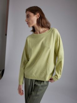 Rue Blanche Tricots | Pull Solux Rond 24P Citron Vert