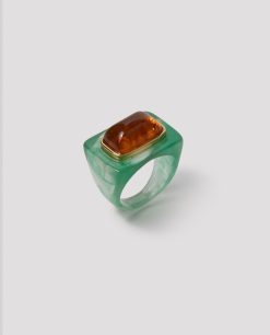 Rue Blanche Bijoux | Bague 23R06 Vert-Lucas Jack