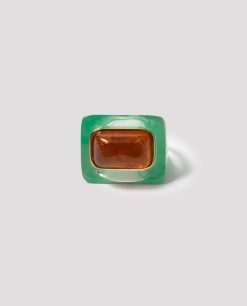 Rue Blanche Bijoux | Bague 23R06 Vert-Lucas Jack