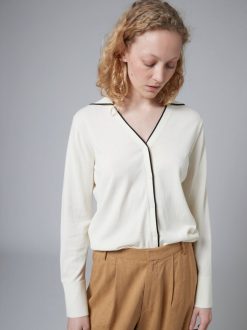 Rue Blanche Tricots | Htc Chemise Cardigan 24P Blanc Casse